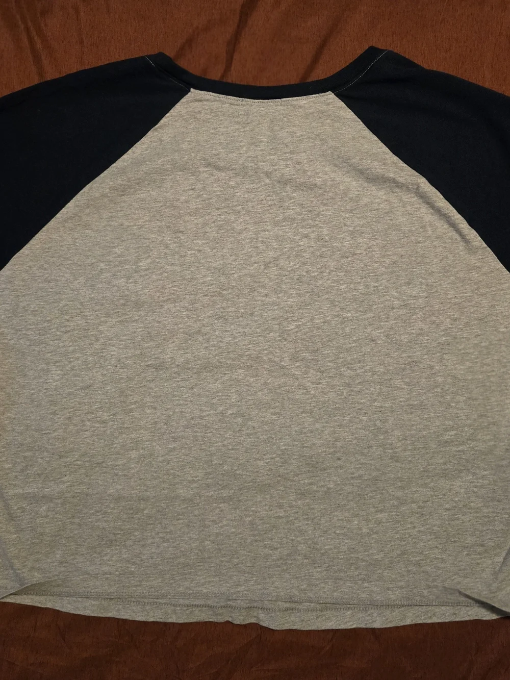 PINK  Women’s Grey & Navy Raglan Tee, With Blue & White Striped Matching Set